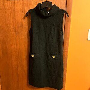 Lilly Pulitzer Black Dress Gold Buttons S